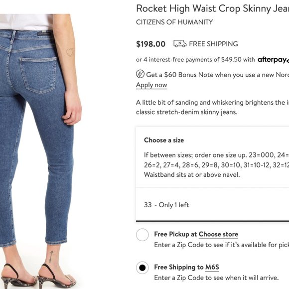 Citizens of Humanity Rocket Crop High Rise Skinny Jeans - Picture 6 of 14